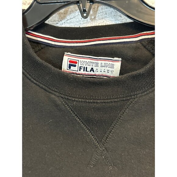 Fila Mens Black Crewneck Sweatshirt Size S - Picture 2 of 3